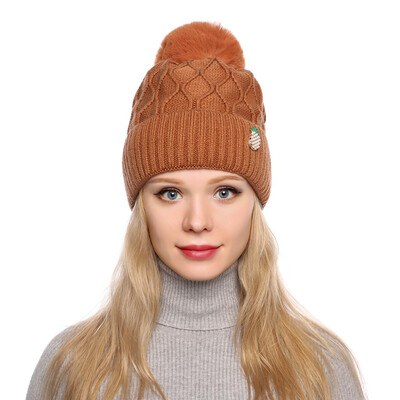 Tailored Fashion Women Curling Baseball Cap Hat Winter Warm Knitted Ball Cap