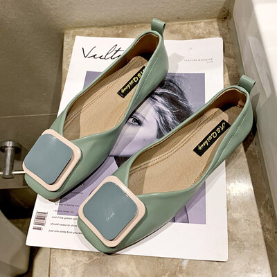 Single shoe lady shallow mouth spring style gentle with Korean version square button head fairy flat-soled evening shoes
Single shoe lady shallow mouth spring style gentle with Korean version square button head fairy flat-soled evening shoes