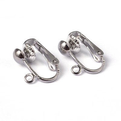 PH PANDAHALL 20 Pcs Platinum Iron Clip-on Earring Converter Component for Non-Pierced Ears
PH PANDAHALL 20 Pcs Platinum Iron Clip-on Earring Converter Component for Non-Pierced Ears