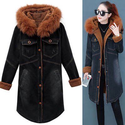 Toponeto Winter Warm Women Long Sleeve Denim Jacket Hooded Long Coat Outwear Overcoat
Toponeto Winter Warm Women Long Sleeve Denim Jacket Hooded Long Coat Outwear Overcoat