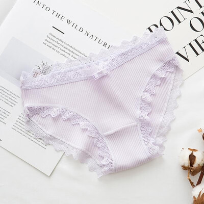 Women Solid Color Panties Breathable Thread Cotton Mid Rise Lace Trim Bowknot Comfortable Briefs Underwear Lingerie
Women Solid Color Panties Breathable Thread Cotton Mid Rise Lace Trim Bowknot Comfortable Briefs Underwear Lingerie