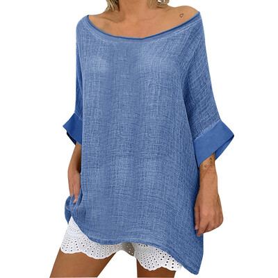 Starmoon Women Casual Loose Linen Round Neck Soild Daily Lady Tanic Shirt Blouse Tops
Starmoon Women Casual Loose Linen Round Neck Soild Daily Lady Tanic Shirt Blouse Tops
