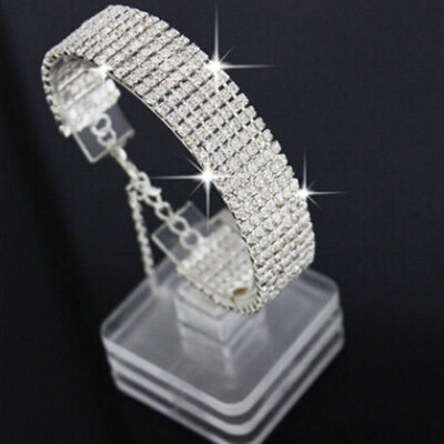Personality Fashion Seven Rows Shiny Rhinestone Alloy Micro Inlay Zircon Crystal Bracelet Women Jewelry
Personality Fashion Seven Rows Shiny Rhinestone Alloy Micro Inlay Zircon Crystal Bracelet Women Jewelry