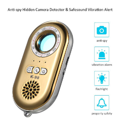Portable Anti-spy Hidden Camera Detector Wireless RF Infrared 3-in-1 Safesound Vibration Alert with Mini LEDs Flashlight for Home
Portable Anti-spy Hidden Camera Detector Wireless RF Infrared 3-in-1 Safesound Vibration Alert with Mini LEDs Flashlight for Home