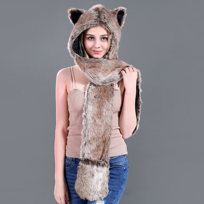 Tailored Women Fashion Multifunction Scarf Outerwear Gloves Faux Plush Animal Ear Hat
Tailored Women Fashion Multifunction Scarf Outerwear Gloves Faux Plush Animal Ear Hat