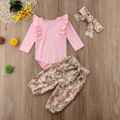 Sweet Newborn Baby Girls Pink Ruffle Long Sleeve Bodysuit Tops Flowers Pants Headband 3Pcs Outfits Clothes 0-18Months
Sweet Newborn Baby Girls Pink Ruffle Long Sleeve Bodysuit Tops Flowers Pants Headband 3Pcs Outfits Clothes 0-18Months