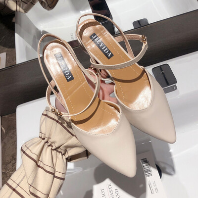 Sandals female ins tide Han Bai Joker summer word with small fresh high heel pointed Baotou
Sandals female ins tide Han Bai Joker summer word with small fresh high heel pointed Baotou