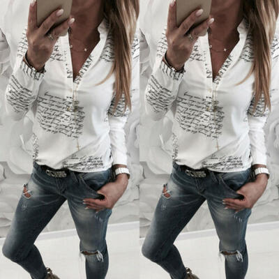 Fashion Women Ladies Long Sleeve Loose Blouse Summer V Neck Casual Shirt Tops 
Fashion Women Ladies Long Sleeve Loose Blouse Summer V Neck Casual Shirt Tops
