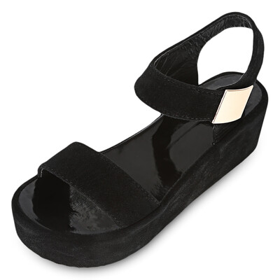 Casual Open Toe Platform Gladiator Magic Tape Sandals for Women