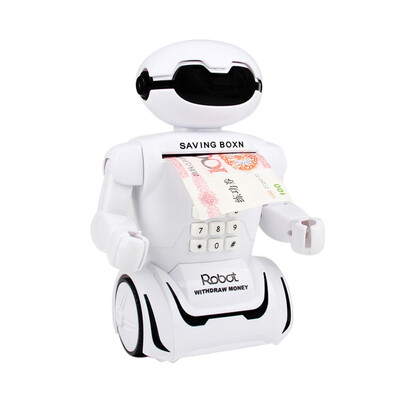Gobestart Creative Robot Electric Toy Music Table Lamp Interactive Robot Savings Tank