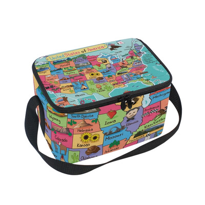 ALAZA Insulated Lunch Box Map In Cartoon Style Lunch Bag for Men Women Portable Tote Bag Cooler Bag
ALAZA Insulated Lunch Box Map In Cartoon Style Lunch Bag for Men Women Portable Tote Bag Cooler Bag