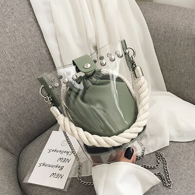 Summer new transparent bag handbag 2019 new fashion Korean handbag shoulder slung chain bucket bag
Summer new transparent bag handbag 2019 new fashion Korean handbag shoulder slung chain bucket bag