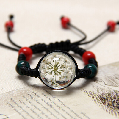 Natural Dried Flower Bracelet For Womens Jewelry Cherry blossom Life time gem Hand-knitted national Accessories
Natural Dried Flower Bracelet For Womens Jewelry Cherry blossom Life time gem Hand-knitted national Accessories