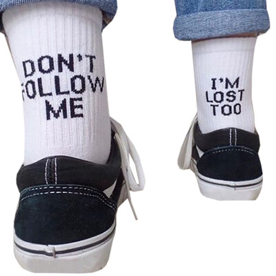Funny Letter Cotton Socks Dont Follow MEIm Lost Too for Business Sports Casual Daily Use
Funny Letter Cotton Socks Dont Follow MEIm Lost Too for Business Sports Casual Daily Use