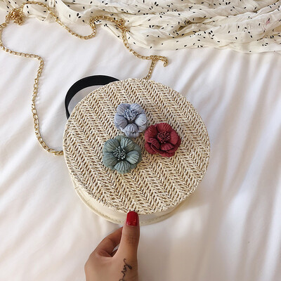 2019 new summer wild handbag female stereo flower woven bag fashion temperament shoulder chain small round bag
2019 new summer wild handbag female stereo flower woven bag fashion temperament shoulder chain small round bag