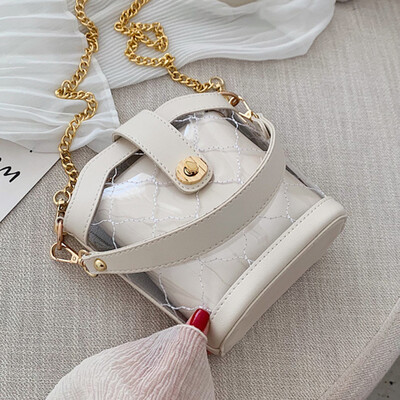 Summer new female 2019 new Korean version transparent bag oblique chain jelly bag single shoulder bucket bag
Summer new female 2019 new Korean version transparent bag oblique chain jelly bag single shoulder bucket bag