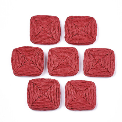 Handmade Woven Beads Paper Imitation Raffia Covered with Wood No HoleUndrilled Square Red 3234x3234x45mm
Handmade Woven Beads Paper Imitation Raffia Covered with Wood No HoleUndrilled Square Red 3234x3234x45mm