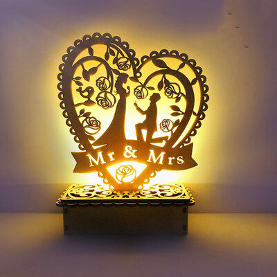 Gobestart Wooden LED Night Light I Love U Mr&Mrs Wedding Anniversary Home Decor
Gobestart Wooden LED Night Light I Love U Mr&Mrs Wedding Anniversary Home Decor