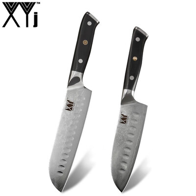 XYj 2pcs Damascus Steel Knife Set 7 5 Santoku Knife Sharp VG10 Blade Knives Cooking Tools
XYj 2pcs Damascus Steel Knife Set 7 5 Santoku Knife Sharp VG10 Blade Knives Cooking Tools