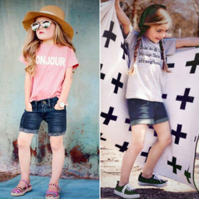 Toddler Kids Baby Girl Clothes Short Sleeve T-ShirtDenim Shorts 2PCS Outfit Set
Toddler Kids Baby Girl Clothes Short Sleeve T-ShirtDenim Shorts 2PCS Outfit Set