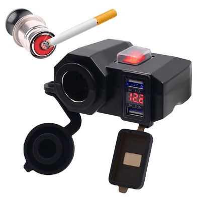 Waterproof USB Charging Socket Motorcycle Handlebar Clamp Power Adapter USB Charging System with Cigarette Butt
Waterproof USB Charging Socket Motorcycle Handlebar Clamp Power Adapter USB Charging System with Cigarette Butt