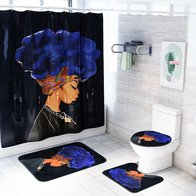 〖Follure〗African Explosion Head Woman Waterproof Shower Curtain Bathroom Mat Four-piece
〖Follure〗African Explosion Head Woman Waterproof Shower Curtain Bathroom Mat Four-piece
