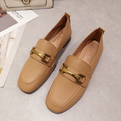 Fangtou Lefu Shoes Female Spring Korean Version 100 sets of Rough-heeled Metal Lazy Bean Shoes Simple Single Shoes
Fangtou Lefu Shoes Female Spring Korean Version 100 sets of Rough-heeled Metal Lazy Bean Shoes Simple Single Shoes