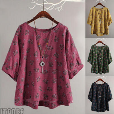 Summer Women Casual Cotton Ethnic Blouse Shirt Oversize Asymmetrical Floral Tops
Summer Women Casual Cotton Ethnic Blouse Shirt Oversize Asymmetrical Floral Tops