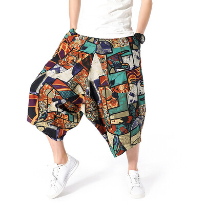 Tailored Mens Wide Crotch Harem Cotton Linen Wide-legged Bloomers Baggy Cropped Trousers
Tailored Mens Wide Crotch Harem Cotton Linen Wide-legged Bloomers Baggy Cropped Trousers