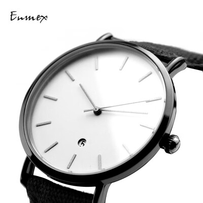 Design of simple canvas cool black watch light&thin two-needle cold tie watch when translating holiday gift Enmex
Design of simple canvas cool black watch light&thin two-needle cold tie watch when translating holiday gift Enmex