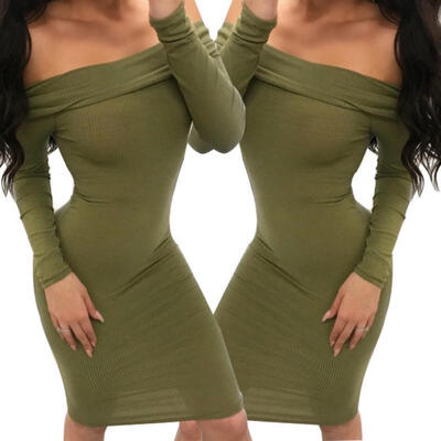 Women Off Shoulder Long Sleeve Bandage Bodycon Evening Party Cocktail Mini Dress
Women Off Shoulder Long Sleeve Bandage Bodycon Evening Party Cocktail Mini Dress