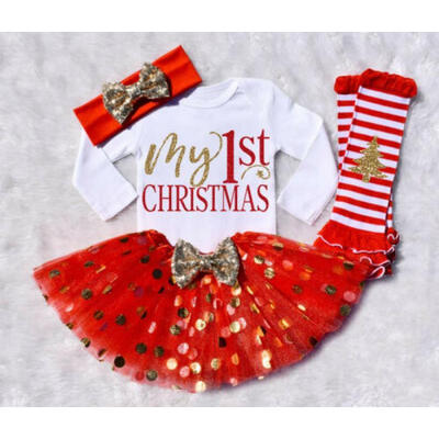 My First Christmas Baby Girls Infant Outfit Romper Tutu Skirts Headband 5PCS Set
My First Christmas Baby Girls Infant Outfit Romper Tutu Skirts Headband 5PCS Set