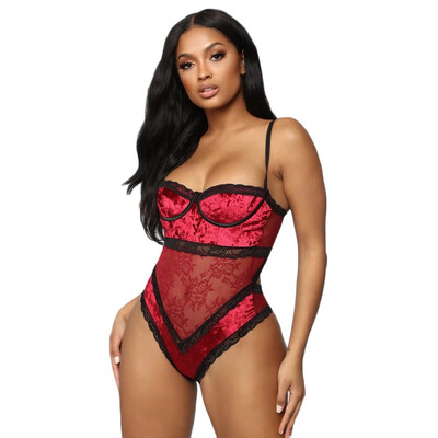 Toponeto One Piece Women Velvet Lace Teddy Underwire Lingerie Jumpsuit Underwear Bodysuit
Toponeto One Piece Women Velvet Lace Teddy Underwire Lingerie Jumpsuit Underwear Bodysuit