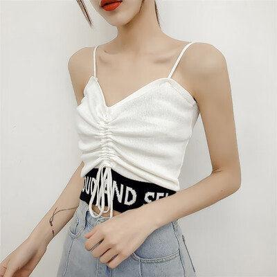 Womens Sexy Drawstring Letter Print Sleeveless Pullover Knitted Crop Top Camisole
Womens Sexy Drawstring Letter Print Sleeveless Pullover Knitted Crop Top Camisole