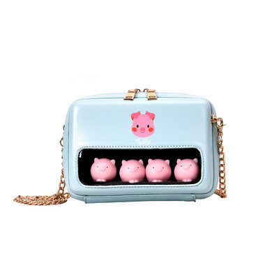 Cartoon Fashion Women Messenger Bag Chain Girl Cute Chicken Pig Shoulder Bag Transparent Small Square Crossbody Bag Handbag sac
Cartoon Fashion Women Messenger Bag Chain Girl Cute Chicken Pig Shoulder Bag Transparent Small Square Crossbody Bag Handbag sac
