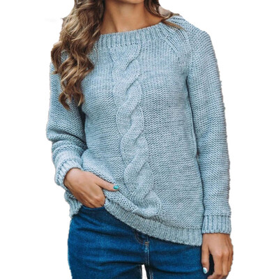Women Sweater Solid Color Backless Twist Knot Long Sleeve Round Neck Autumn And Winter Pullover Sweater
Women Sweater Solid Color Backless Twist Knot Long Sleeve Round Neck Autumn And Winter Pullover Sweater