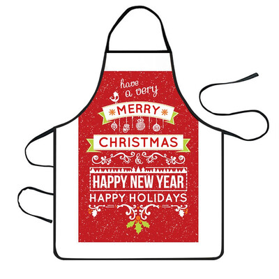 Toponeto Christmas Decoration Waterproof Apron Kitchen Aprons Dinner Party Apron