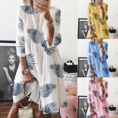 Plus Size Summer Womens Short Mini Dress Boho Beach Floral Loose Baggy Sundress 
Plus Size Summer Womens Short Mini Dress Boho Beach Floral Loose Baggy Sundress