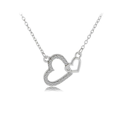 JEAE Fashio Gold Silver color Crystal Double Heart Pendant Necklace For Women Girls Jewelry Love heart Necklaces Wedding Jewelry
JEAE Fashio Gold Silver color Crystal Double Heart Pendant Necklace For Women Girls Jewelry Love heart Necklaces Wedding Jewelry