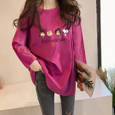 Women Round Collar Autumn Summer Cartoon Printed Loose Long Sleeve Casual Simple Wild T-Shirt 5 Colors
Women Round Collar Autumn Summer Cartoon Printed Loose Long Sleeve Casual Simple Wild T-Shirt 5 Colors