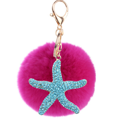 Jewelry fashion keychain diamond cartoon sea star keychain gift rex rabbit fur plush ball
Jewelry fashion keychain diamond cartoon sea star keychain gift rex rabbit fur plush ball