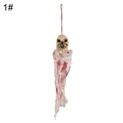 Simulation Scary Ghost with Skull Face Hanging Halloween Party Decoration Props