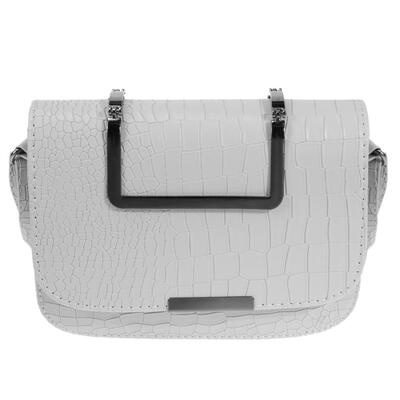 Fashion PU Handbag Stone Pattern Small Square Shoulder Bag Women Chain Bag
