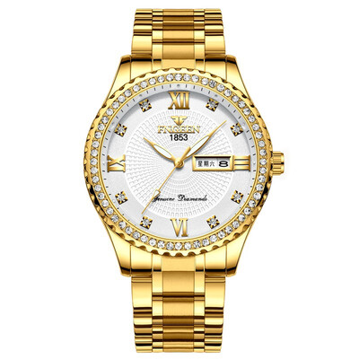 Men gold Watches business man Top Brand Luxury Quartz Watch stainless Steel Diamond Male Clock Date Week relogio masculino
Men gold Watches business man Top Brand Luxury Quartz Watch stainless Steel Diamond Male Clock Date Week relogio masculino