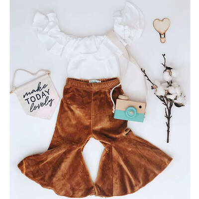 Toddler Kids Baby Girl Clothes Solid Top T shirtFlares Pants Bell Bottoms Outfit Set
Toddler Kids Baby Girl Clothes Solid Top T shirtFlares Pants Bell Bottoms Outfit Set
