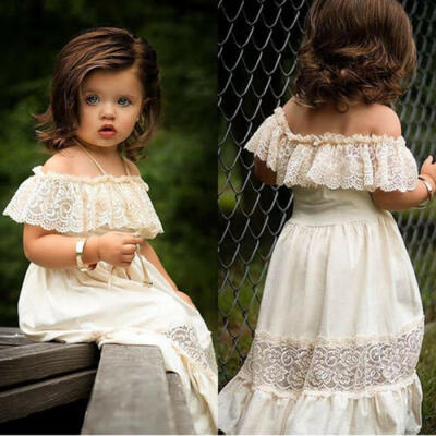 US Summer Toddler Baby Girl Clothes OffShoulder Ruffle Lace Party Dress Sundress
US Summer Toddler Baby Girl Clothes OffShoulder Ruffle Lace Party Dress Sundress