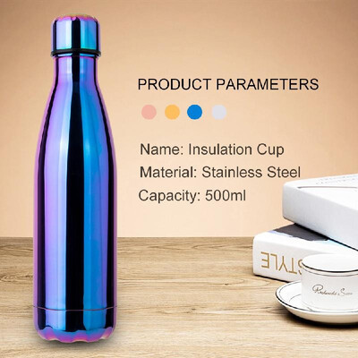 Water Bottle Stainless Steel 500ml Vacuum Insulated Water Bottle Electroplate Insulated Cup Keeps Cold Hot for Long Time
Water Bottle Stainless Steel 500ml Vacuum Insulated Water Bottle Electroplate Insulated Cup Keeps Cold Hot for Long Time