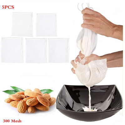 Toponeto 5 Pcs Nut Milk Bag Fine Mesh Nylon Cheesecloth Cold Brew Coffee Filter 300 Mesh
Toponeto 5 Pcs Nut Milk Bag Fine Mesh Nylon Cheesecloth Cold Brew Coffee Filter 300 Mesh