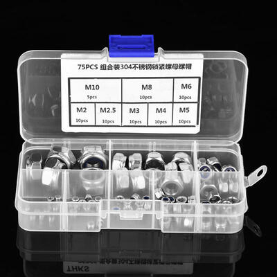 Greensen 75pcs Stainless Steel Nylon Insert Locknut Assortment Kit M2M25M3M4M5M6M8M10
Greensen 75pcs Stainless Steel Nylon Insert Locknut Assortment Kit M2M25M3M4M5M6M8M10