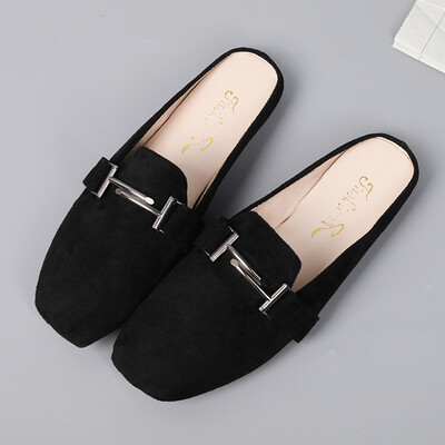 Spring new Korean version of the square head drag flat with flat - bottom Baotou shoes a social lazy woman half - drag shoes
Spring new Korean version of the square head drag flat with flat - bottom Baotou shoes a social lazy woman half - drag shoes